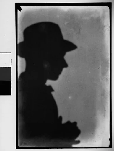 [Shadow Self-Portrait (Right Profile, Wearing Hat), Juan-les-Pins, France]