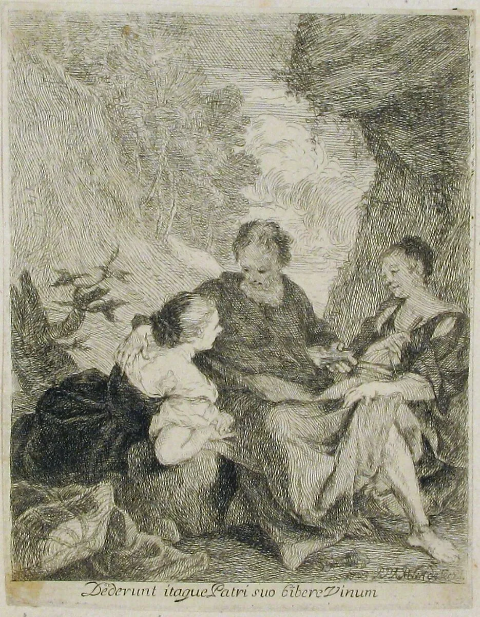 Lot and His Daughters — Paul Ponce Antoine Robert-de-Seri