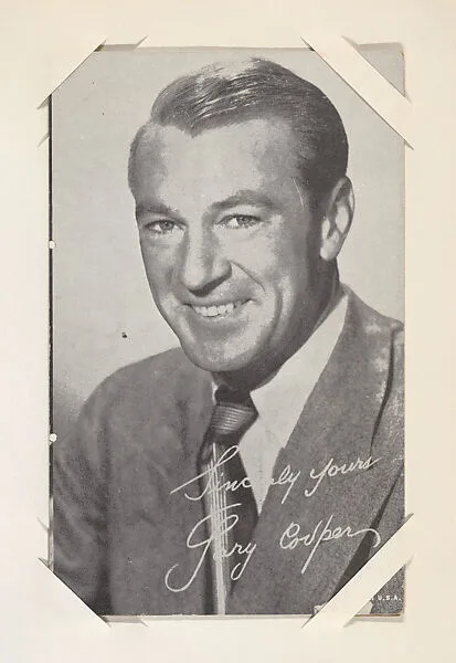 Gary Cooper from Movie Stars Exhibit Cards series (W401) — Unknown