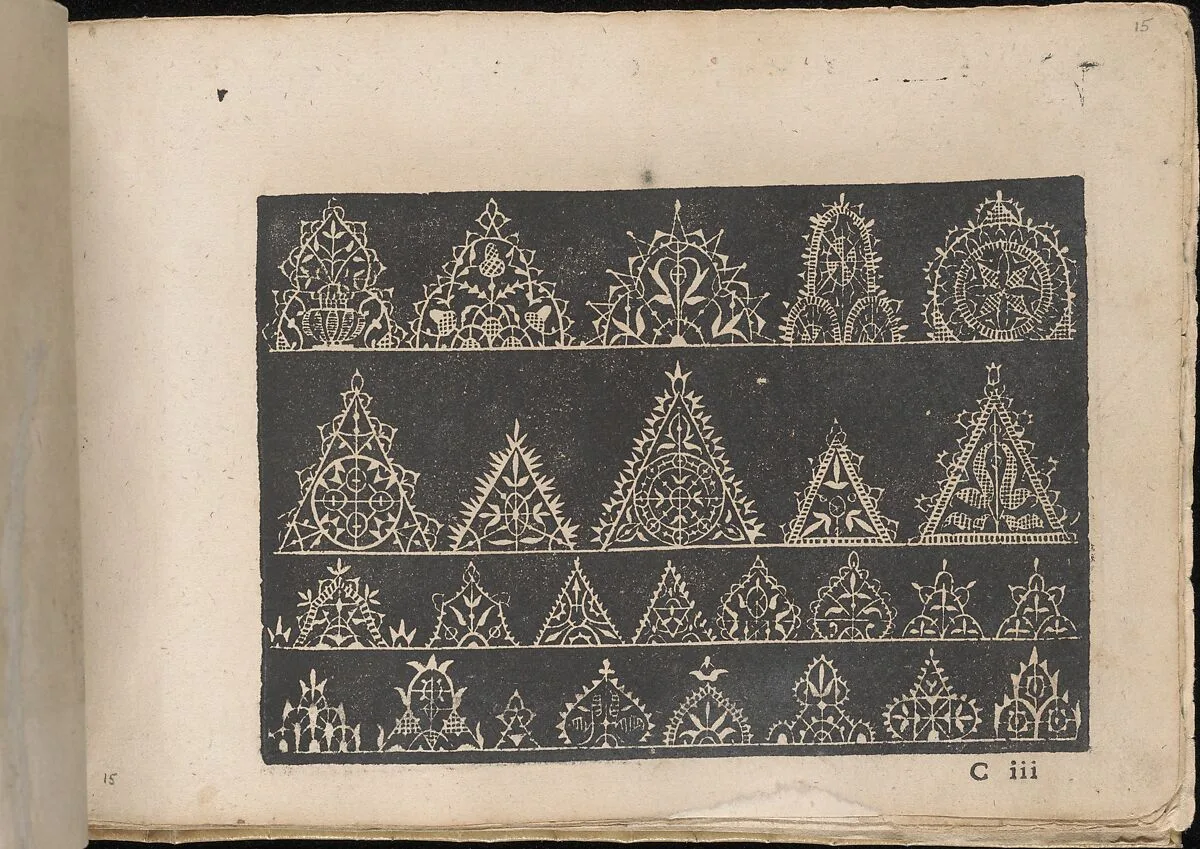 Fiori di Ricami Nuovamente Posti in Luce, page 15 (recto) — Matteo Florimi|Francesco de' Franceschi