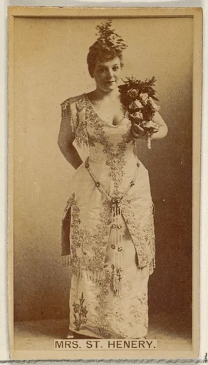 Mrs. St. Henery, from the Actors and Actresses series (N45, Type 8) for Virginia Brights Cigarettes