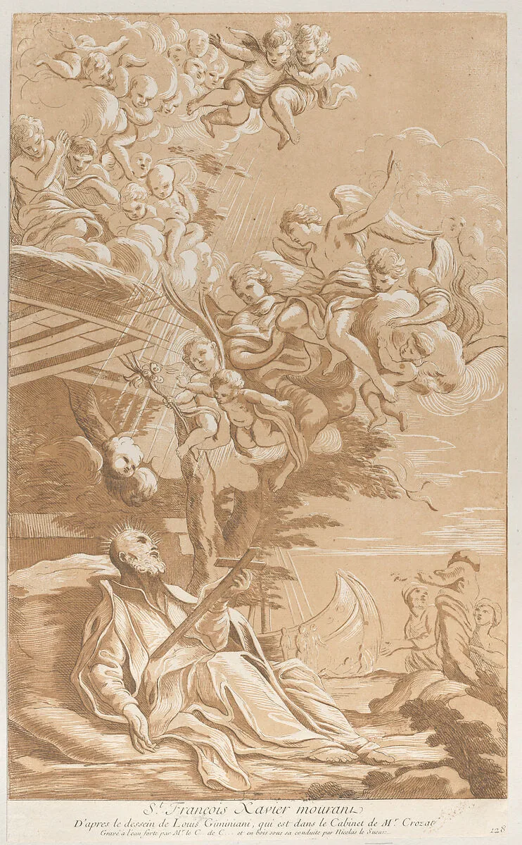 Death of Saint Francis Xavier — Anne Claude Philippe de Tubières, comte de Caylus|Giacinto Gimignani