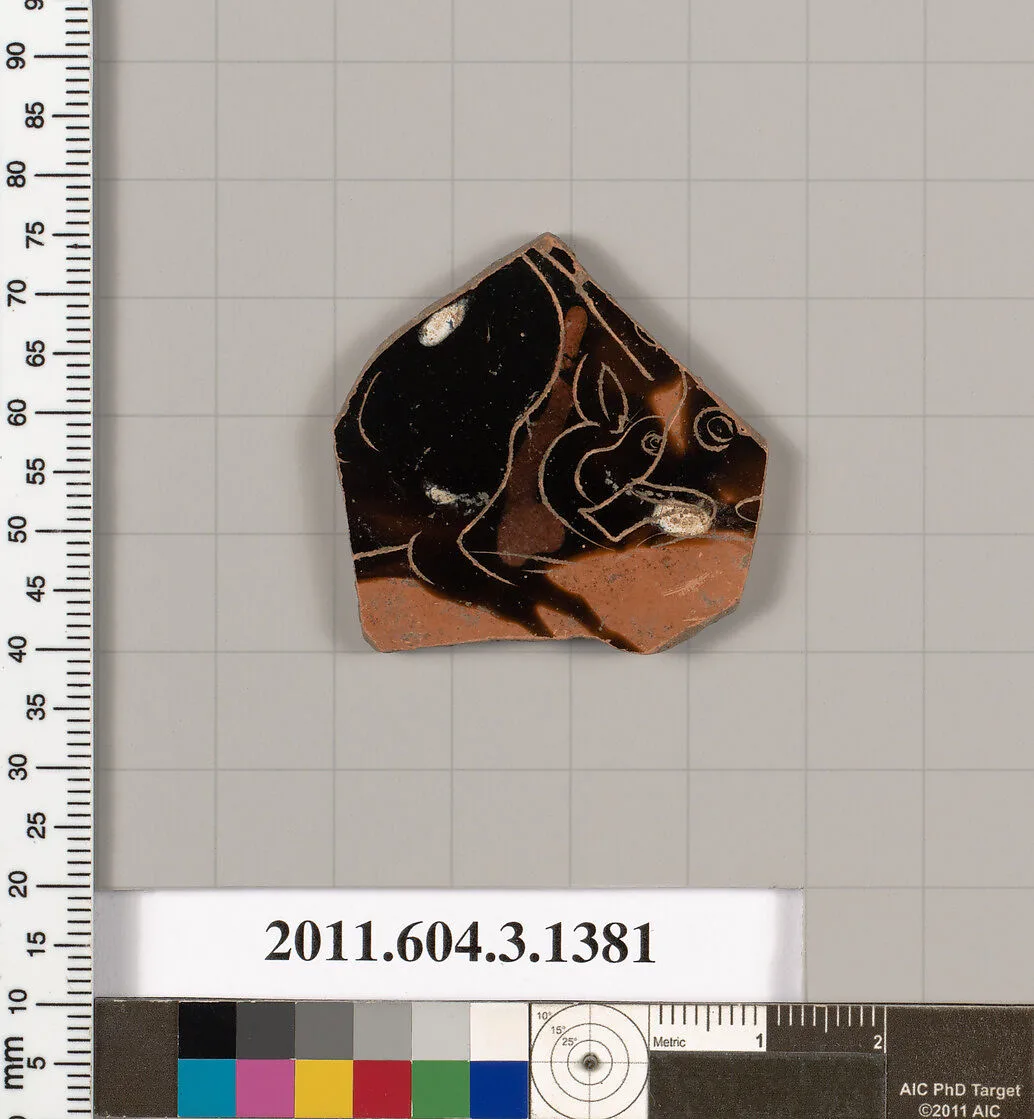 Terracotta fragment of a skyphos (deep drinking cup) — Unknown