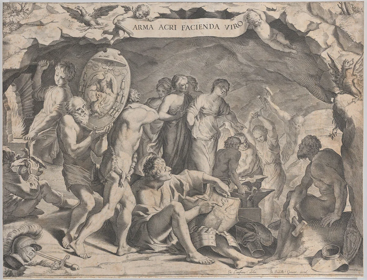 The Forge of Vulcan — Johann Friedrich Greuter|Giovanni Lanfranco