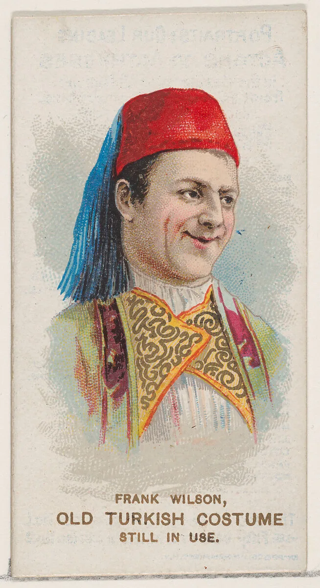 Frank Wilson in Old Turkish Costume, from the set Actors and Actresses, First Series (N70) for Duke brand cigarettes — W. Duke, Sons & Co.|Knapp & Company
