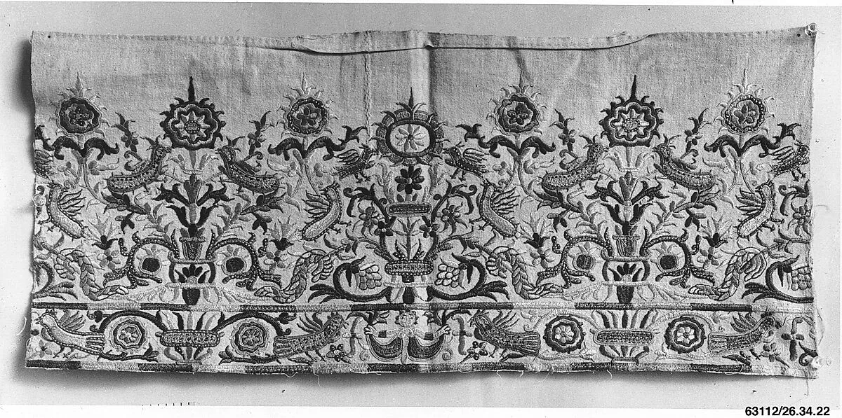 Portion of a dress border — Unknown