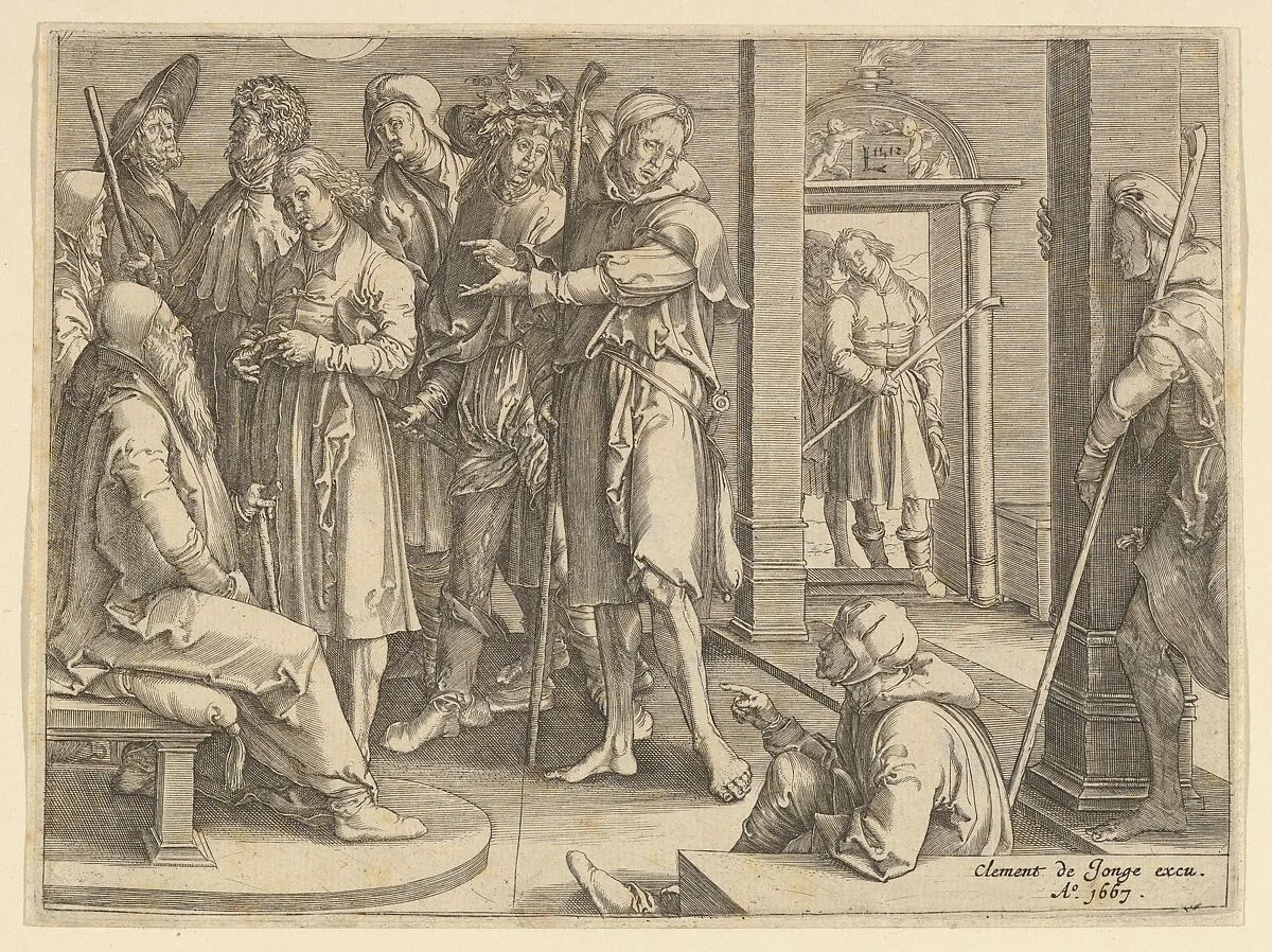Joseph Telling His Dreams to Jacob (copy) — Clement de Jonghe|Lucas van Leyden