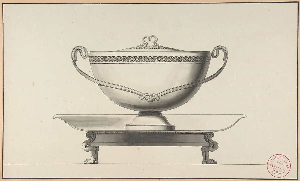 Design for a Covered Bowl with Stand — Henri Auguste