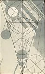 [Abstraction of Woman and Two Round Tables]