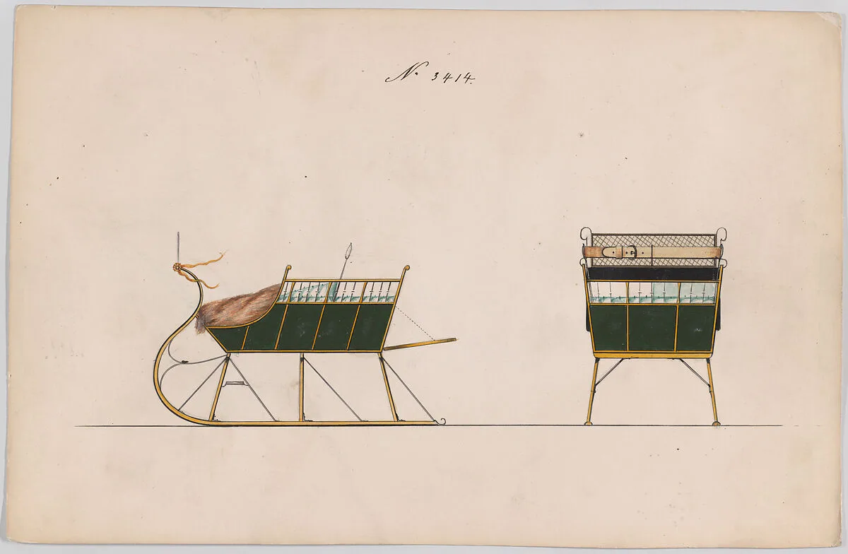 Design for 4 Seat Sleigh, no. 3414 — Brewster & Co.