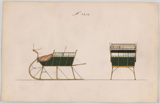 Design for 4 Seat Sleigh, no. 3414