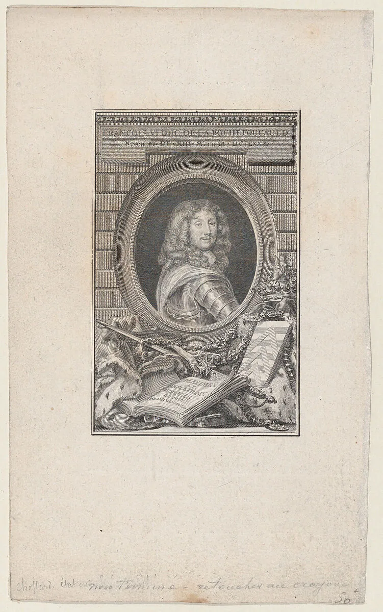 Portrait of François VI, duc de La Rochefoucauld — Pierre Philippe Choffard|François VI de La Rochefoucauld