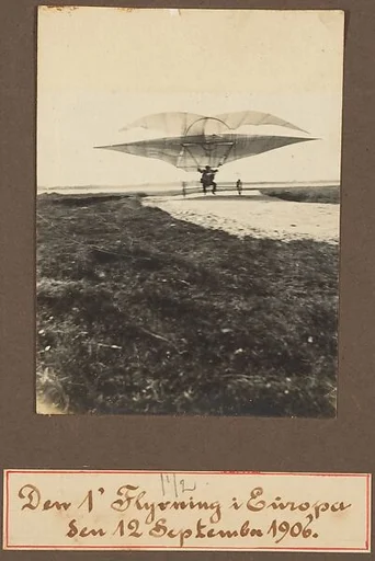 Den 1' Flyvning i Europa Sen 12 September 1906.