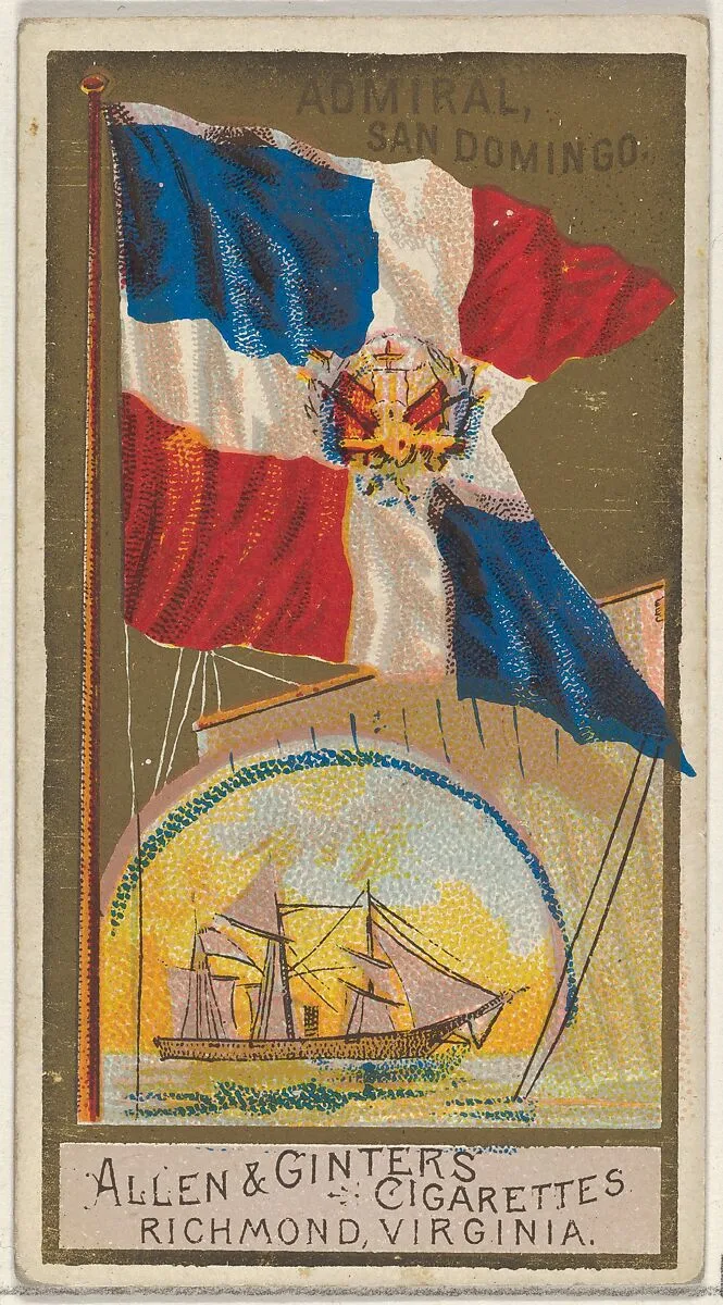 Admiral, San Domingo, from the Naval Flags series (N17) for Allen & Ginter Cigarettes Brands — Allen & Ginter