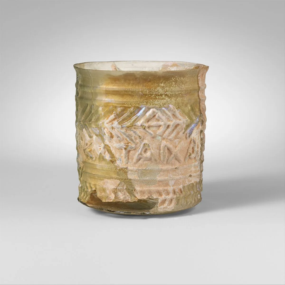 Glass beaker with inscription — Unknown