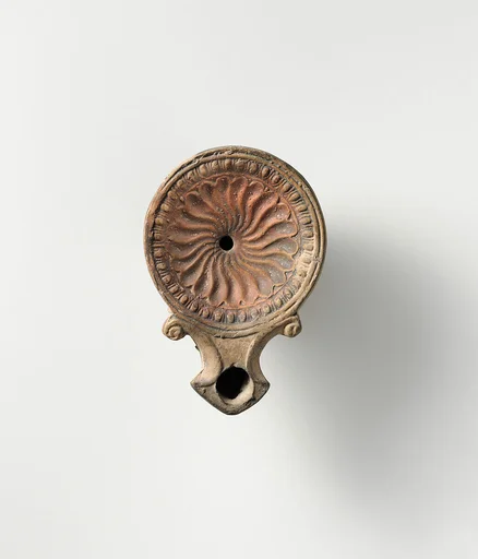 Terracotta oil lamp