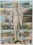 United States, from the World War I Puzzle Cards series — Chocolates Jaime Boix, Barcelona|Woodrow Wilson (1856-1924), 28th President of the U.S. (1913-1921)|J. Lopez