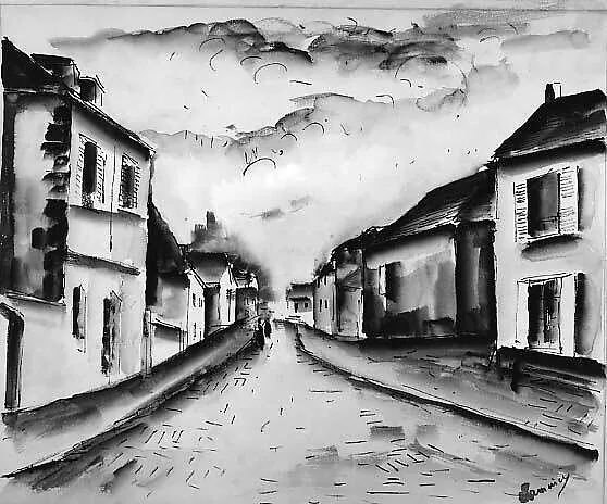 Street in Nesles, Northern France — Maurice de Vlaminck