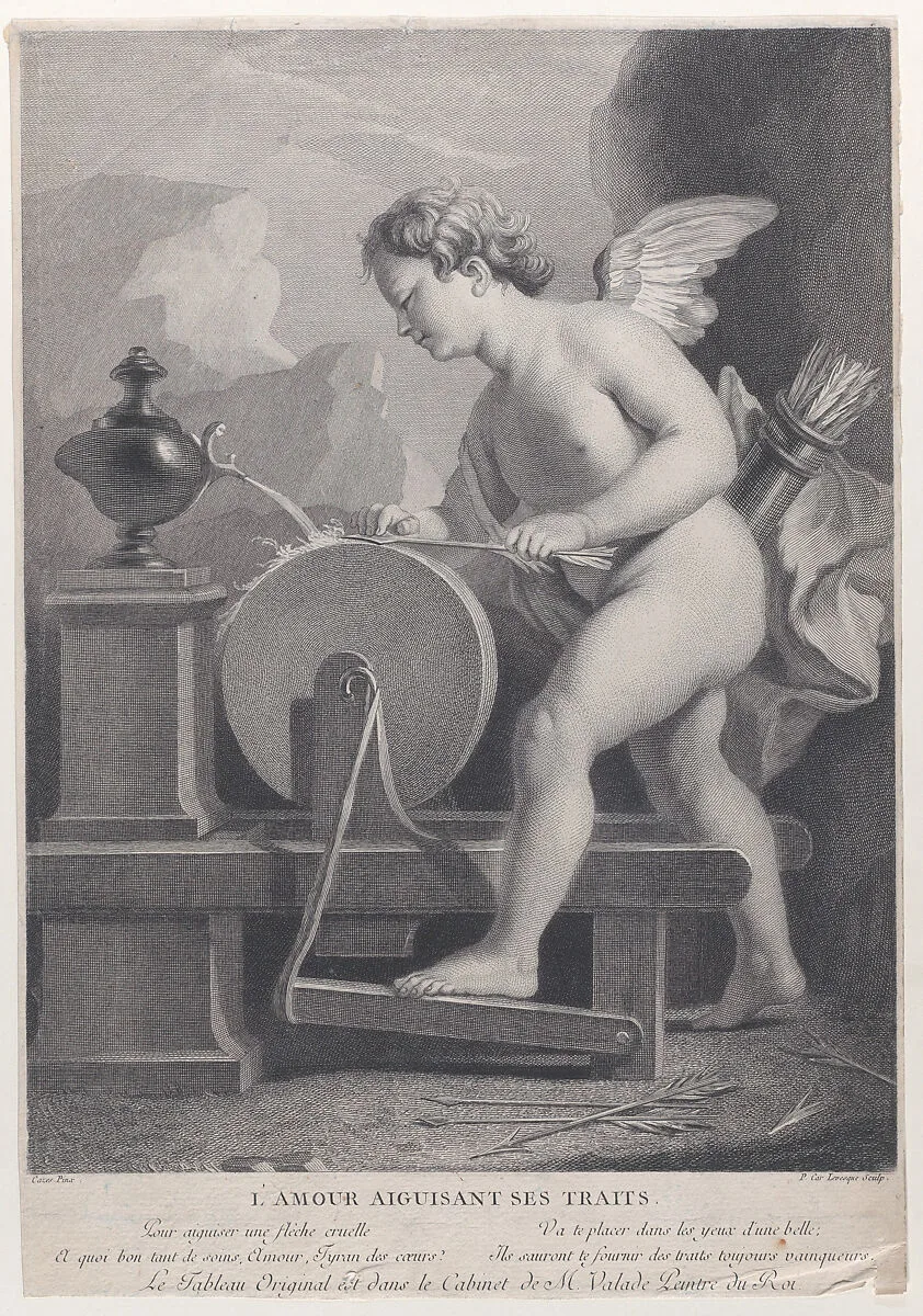 Cupid Sharpening His Arrows — Pierre Charles Lévesque|Pierre Jacques Cazes