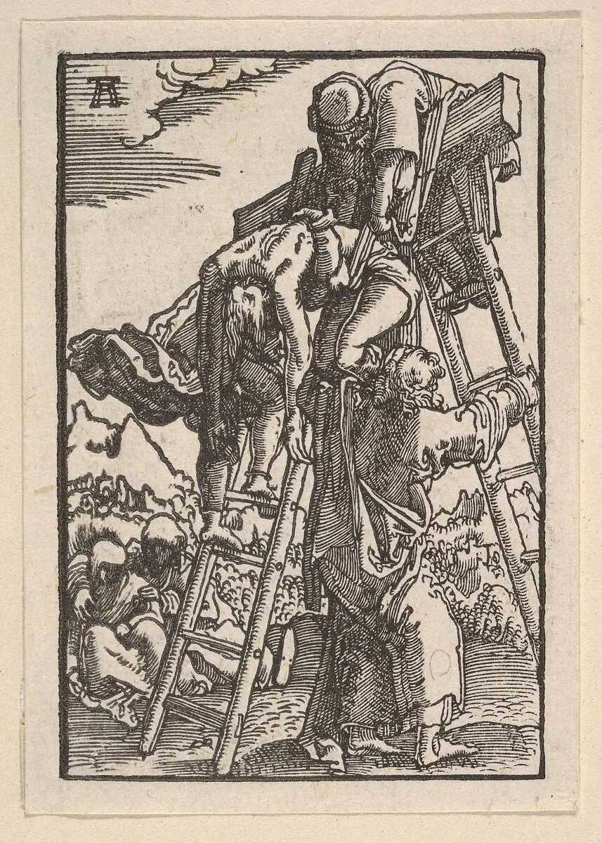 The Descent from the Cross, from The Fall and Salvation of Mankind Through the Life and Passion of Christ — Albrecht Altdorfer