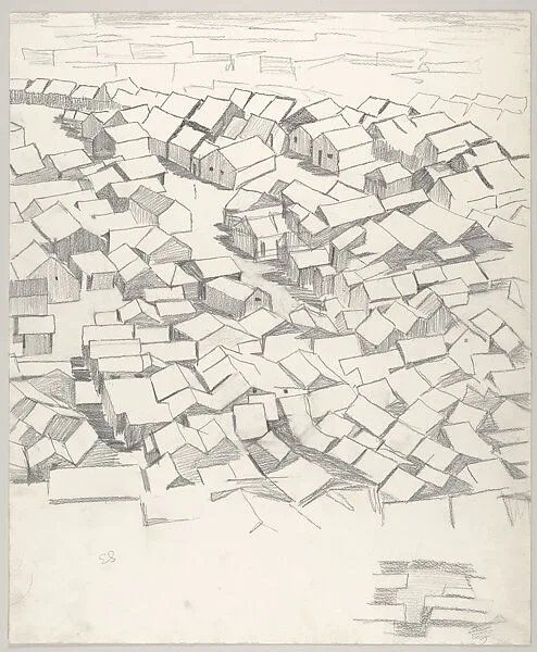 Sketch for Lithograph "Las Yaguas" 1956 — Emilio Sanchez