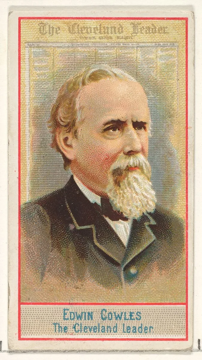 Edwin Cowles, The Cleveland Leader, from the American Editors series (N1) for Allen & Ginter Cigarettes Brands — Allen & Ginter