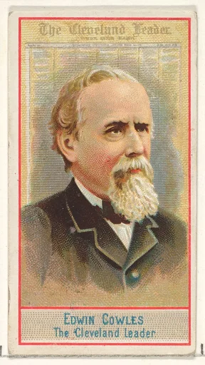 Edwin Cowles, The Cleveland Leader, from the American Editors series (N1) for Allen & Ginter Cigarettes Brands