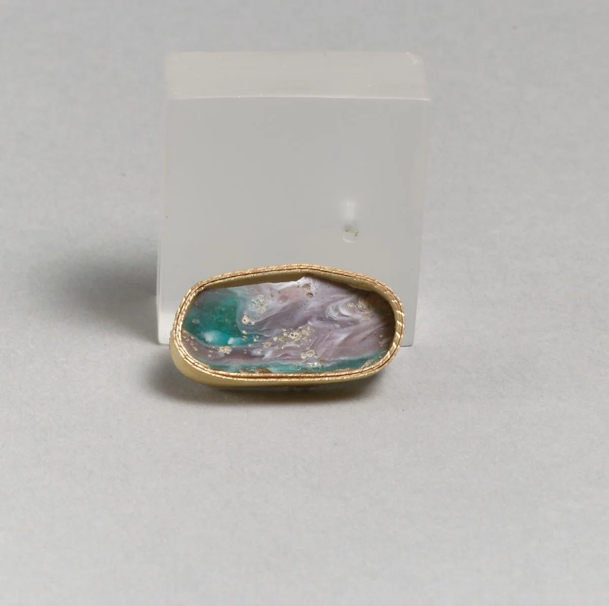 Glass mosaic fragment — Unknown