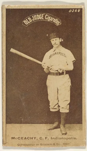 Jack McGeachey, Center Field, Indianapolis, from the Old Judge series (N172) for Old Judge Cigarettes