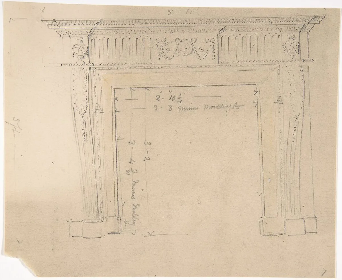 Design for a Fireplace — Anonymous, British, 19th century