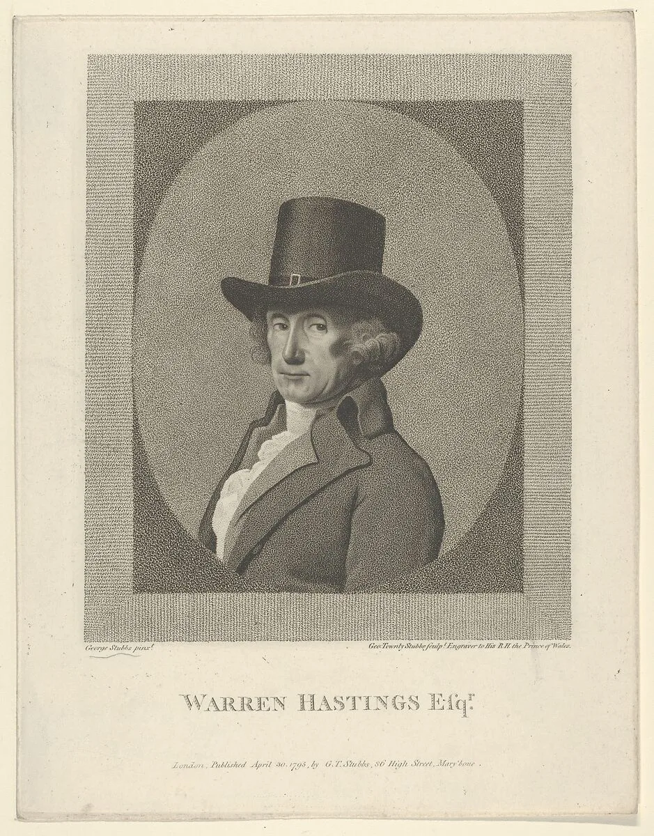 Portrait of Warren Hastings, Esq. — George Stubbs|George Townley Stubbs|Warren Hastings