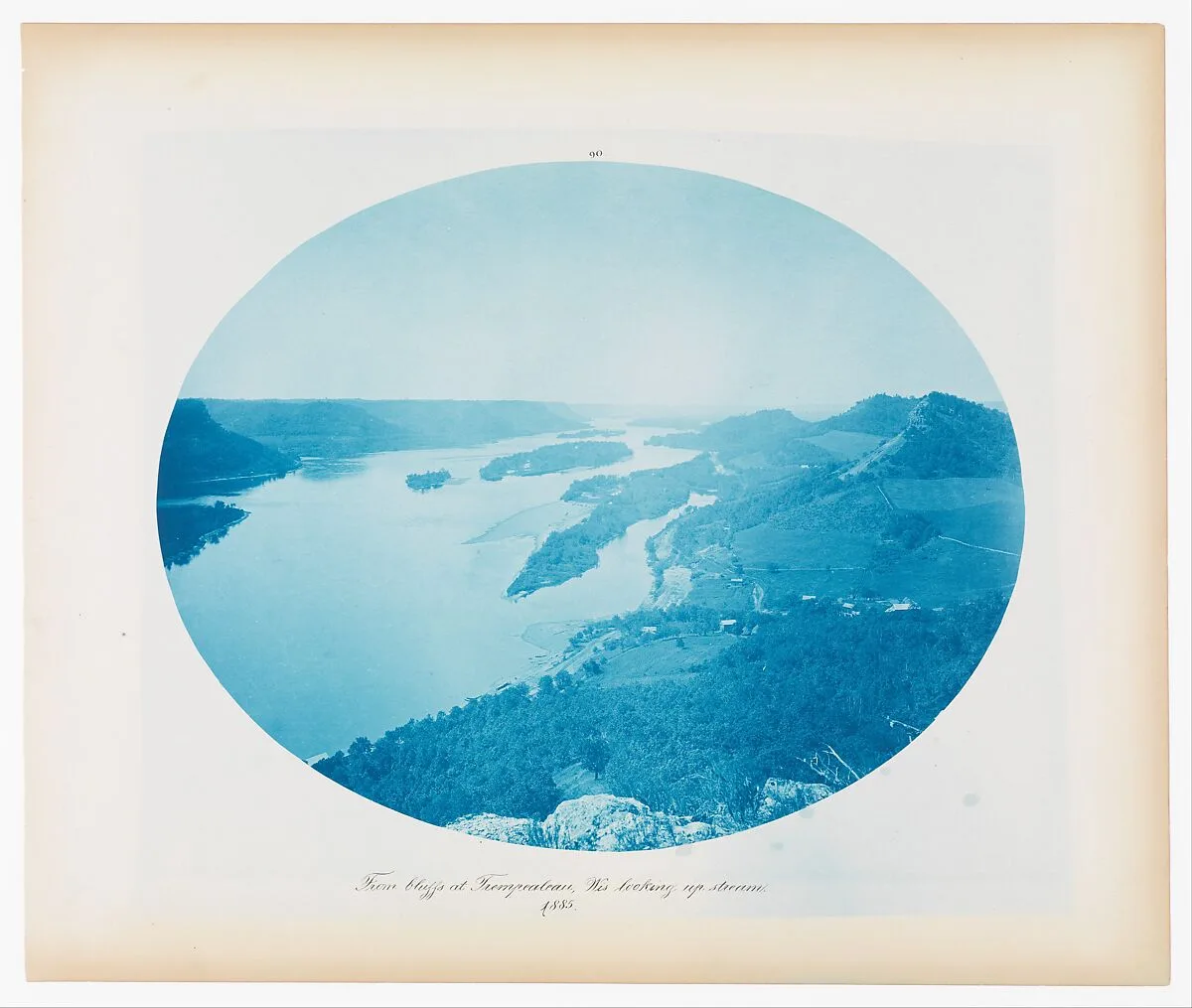 No. 90. From bluffs at Trempealueau, Wisconsin Looking Up Stream — Henry P. Bosse