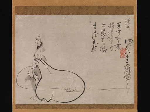 風外慧薫筆 指月布袋図|Hotei Pointing at the Moon
