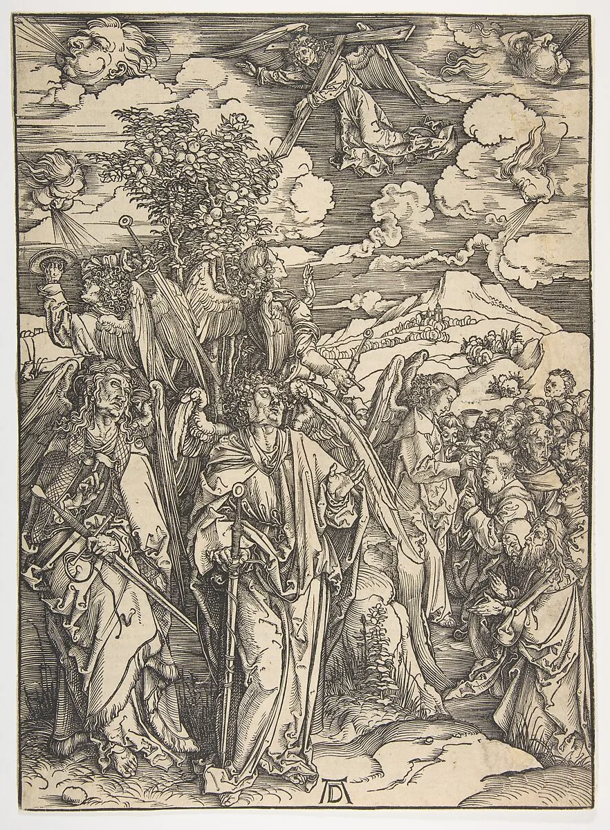 The Four Angels Holding the Winds, from "The Apocalypse", German Edition — Albrecht Dürer