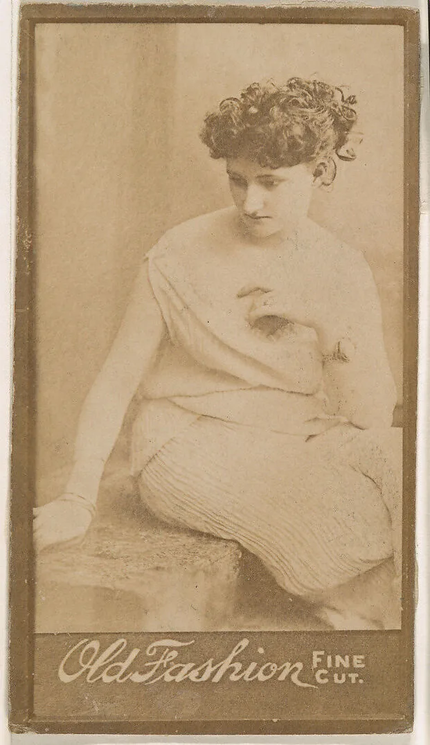 Seated actress, from the Actresses series (N664) promoting Old Fashion Fine Cut Tobacco — Unknown
