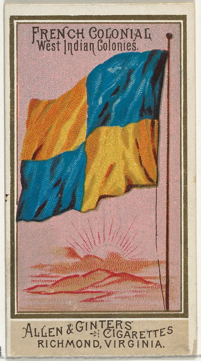 French Colonial West Indian Colonies, from Flags of All Nations, Series 2 (N10) for Allen & Ginter Cigarettes Brands — Allen & Ginter