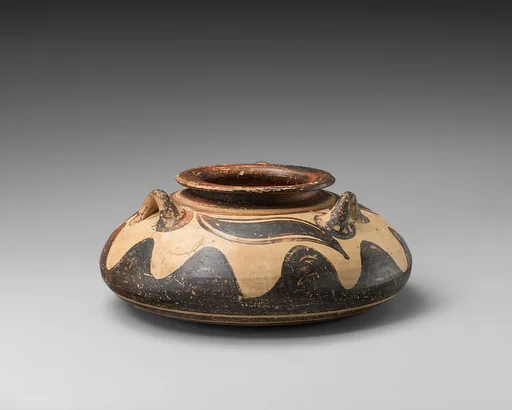 Terracotta squat jar