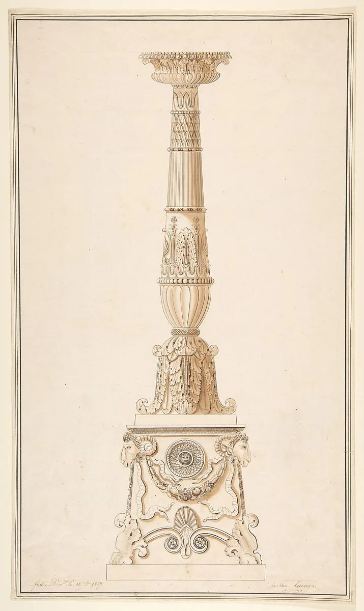 Design for a candlestick — Adolph-Jean LaVergne
