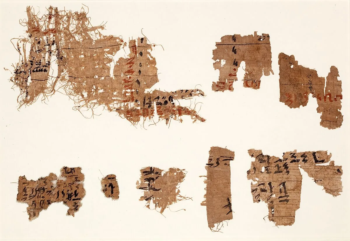 Nine fragments of hieratic text — Unknown
