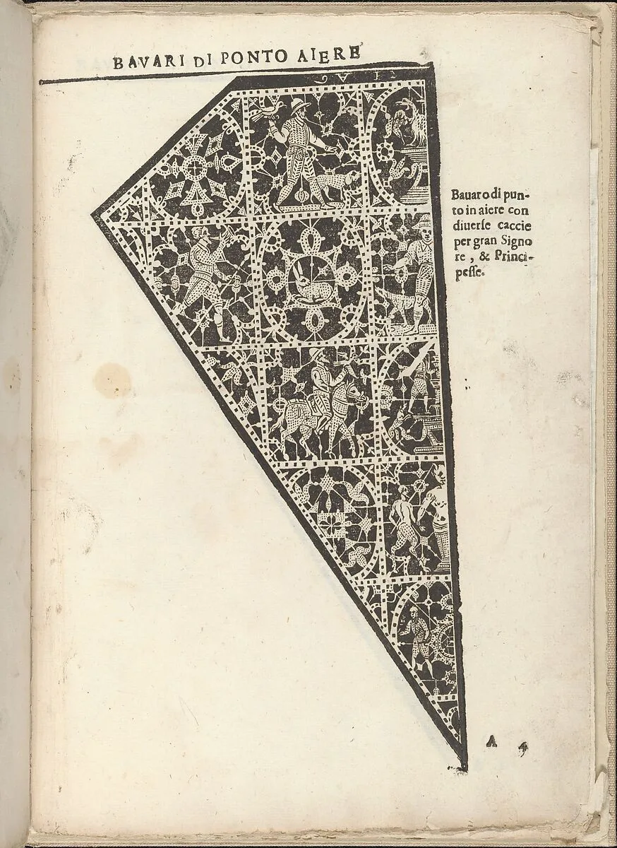 Ornamento nobile...Fatta da Lucretia Romana (Libro V of the Corona), page 4 (recto) — Alessandro de' Vecchi|Cesare Vecellio