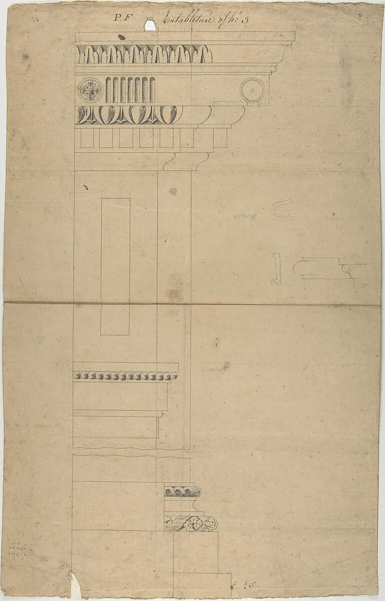 Design for Entablature — Robert Mylne the younger
