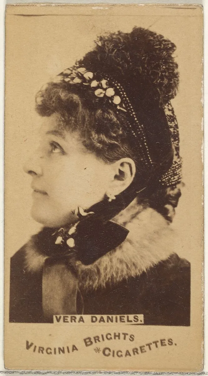 Vera Daniels, from the Actors and Actresses series (N45, Type 1) for Virginia Brights Cigarettes — Allen & Ginter
