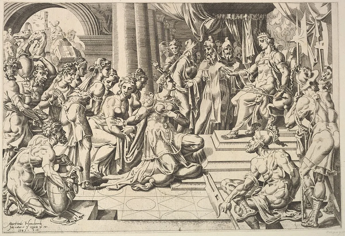 Solomon and the Queen of Sheba — Dirck Volckertsz Coornhert|Maarten van Heemskerck