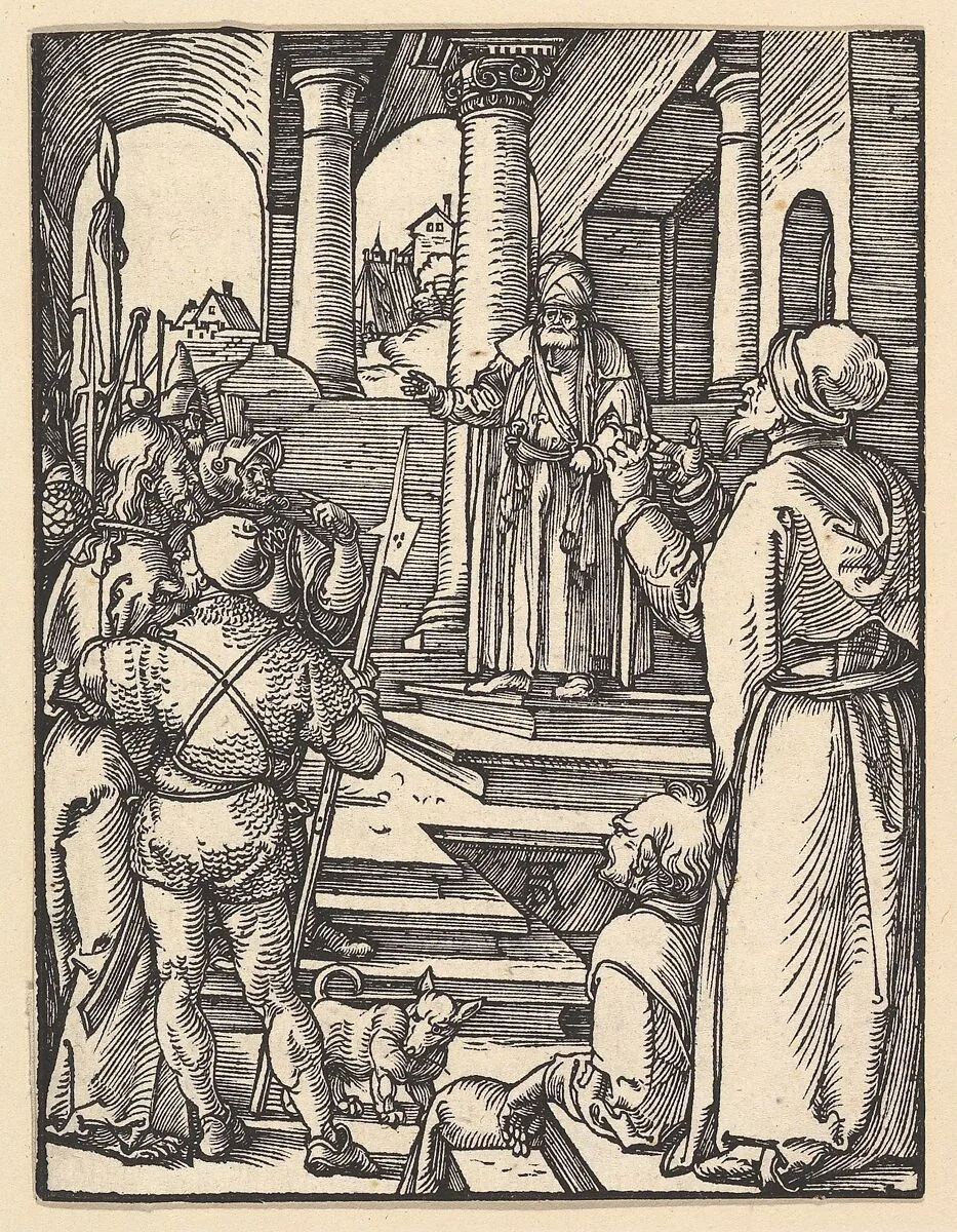 Christ before Pilate, from "The Small Passion" — Albrecht Dürer