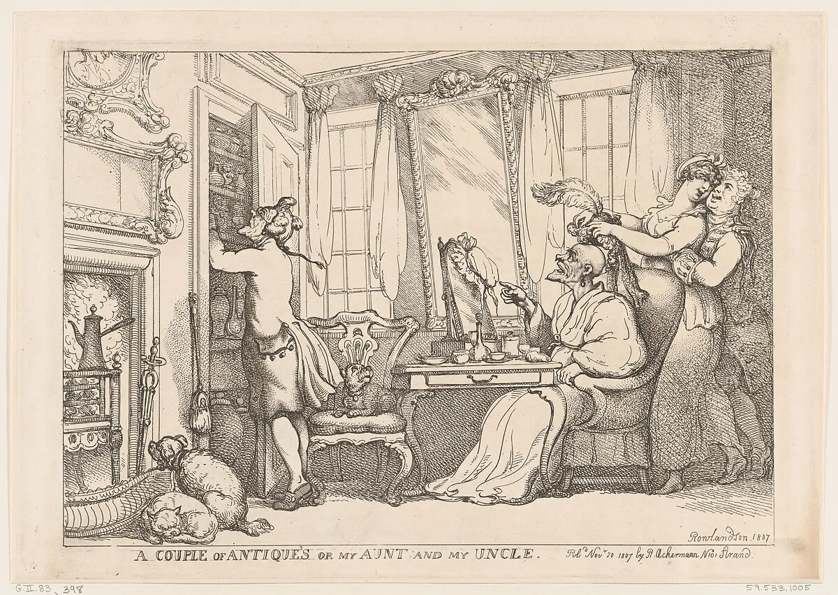 A Couple of Antiques or my Aunt and my Uncle — Thomas Rowlandson|Rudolph Ackermann, London