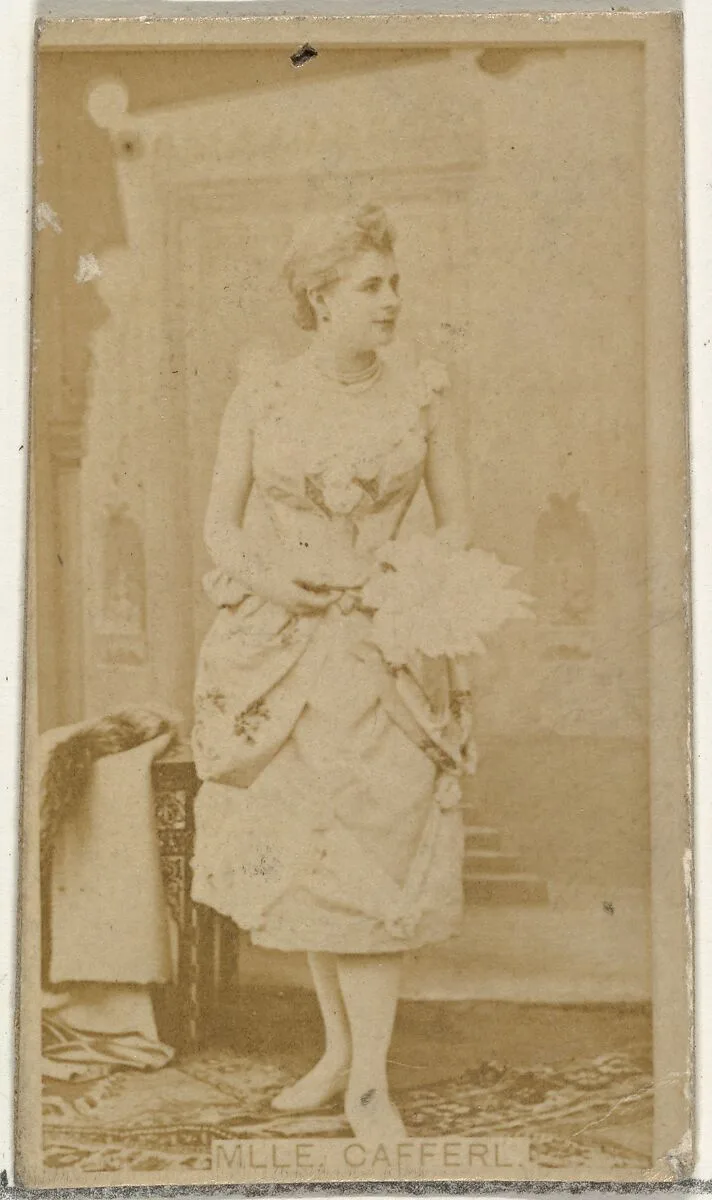 Mlle. Cafferl, from the Actors and Actresses series (N145-8) issued by Duke Sons & Co. to promote Duke Cigarettes — W. Duke, Sons & Co.|American Tobacco Company