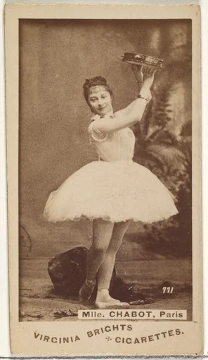 Card 771, Mlle. Chabot, Paris, from the Actors and Actresses series (N45, Type 1) for Virginia Brights Cigarettes