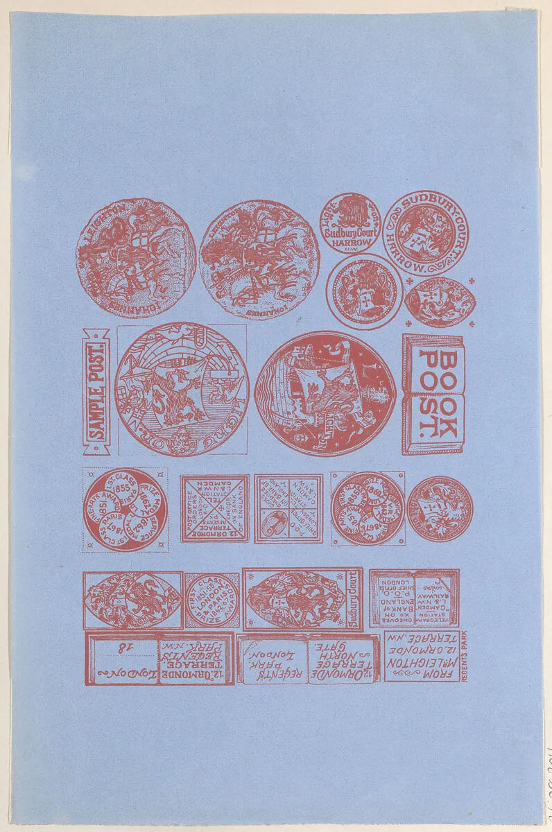 Trade Card for John Leighton, Book Printer, Illustrator, and Engraver — Anonymous, British, 19th century
