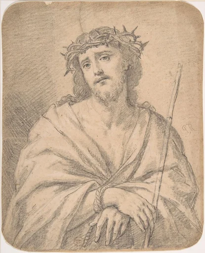 Man of Sorrows, after Guido Reni (recto); Studies of arm and hands (verso)