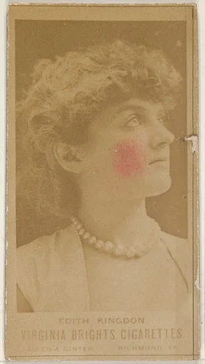 Edith Kingdon, from the Actors and Actresses series (N45, Type 1) for Virginia Brights Cigarettes